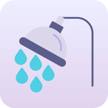 Duş. Web simgesi basit illüstrasyon