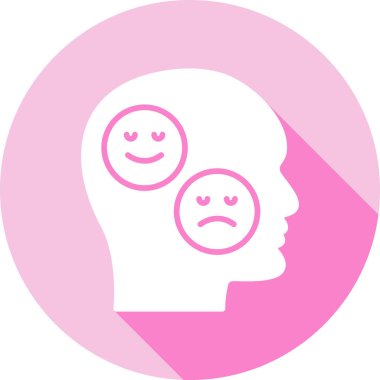 Kafası olan bir kadının vektör çizimi