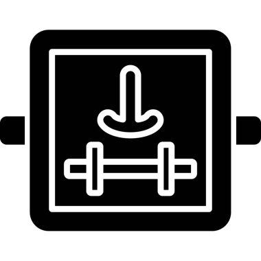 Spor salonu kutsal kişilerin resmi, vektör çizim