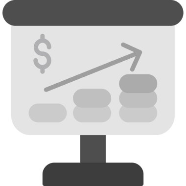 iş finans grafiği simgesi doldurulmuş ana hatlar biçiminde