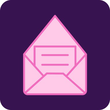 Mesaj var. Web simgesi basit illüstrasyon