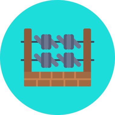 Çit simgesi. düz dizayn