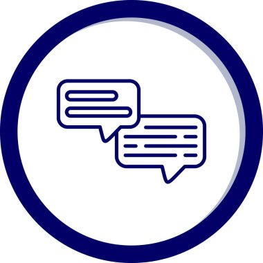 Sohbet simgesi vektör illüstrasyonu