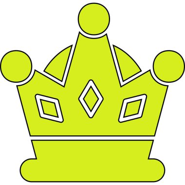 taç simgesi vektör illüstrasyonu