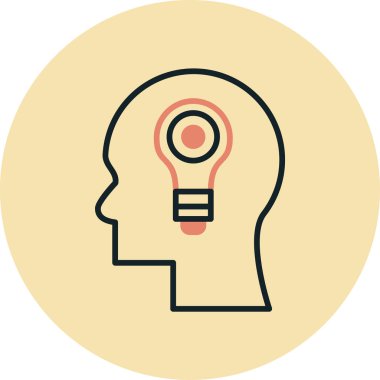 Fikir Simgesi Özet Arka Grubunda İzole Edildi