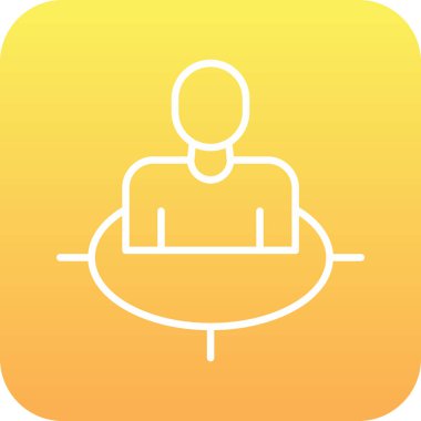 Bir insan simgesinin vektör illüstrasyonu