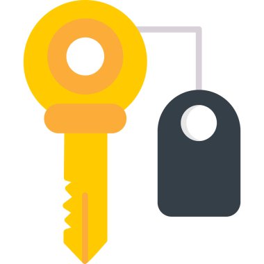 Oda anahtarı web simgesi, vektör illüstrasyonu