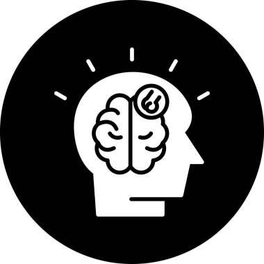 Bir beyin simgesinin vektör çizimi