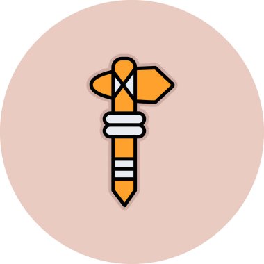 Bir kılıç simgesinin vektör illüstrasyonu