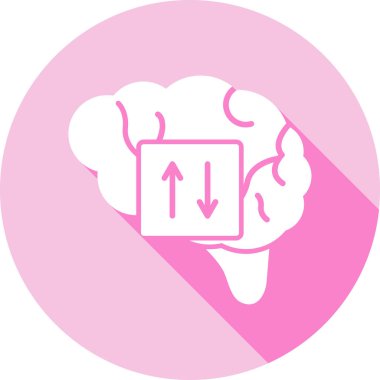 Beyin fırtınası beyin simgesi düz stil