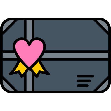 Hediye. Web simgesi vektör illüstrasyonu