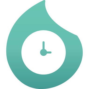 Beyaz arkaplanda beyaz su damlası simgesi izole edildi. Soyut daire düğmesi. vektör.