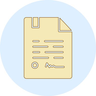 belge simgesi vektör illüstrasyonu