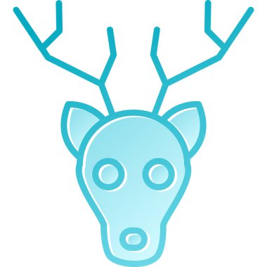 Ren geyiği yüzünün vektör çizimi