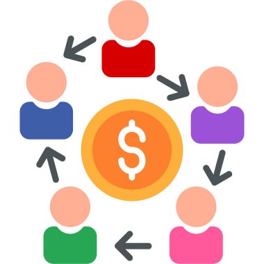 iş insanlar düz simgesi