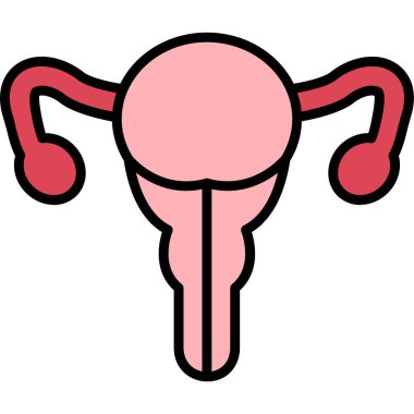 Kadın göğüs kanseri renk ikonu. vektör illüstrasyonu