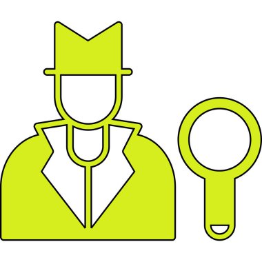 Dedektif Arama büyütme simgesi - ana hatları biçiminde