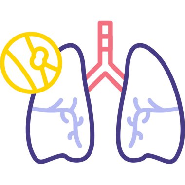 Ciğerler. Web simgesi basit illüstrasyon
