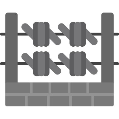 Çit. Web simgesi basit illüstrasyon