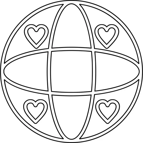 kalp ve dünya simgesi