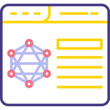 Web sayfası simgesi, vektör illüstrasyonu