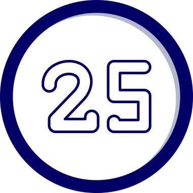 Mavi 3 numaralı simgenin vektör illüstrasyonu