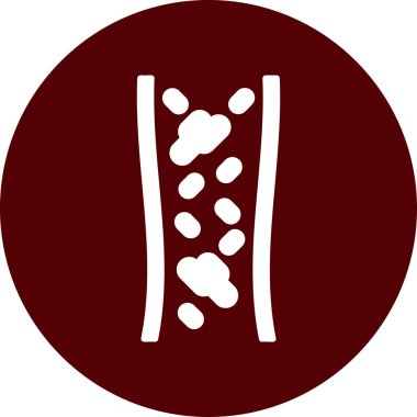 Kırmızı ve siyah simgenin vektör illüstrasyonu