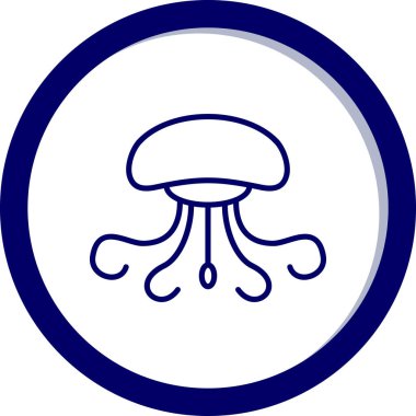 Ahtapot. Web simgesi basit illüstrasyon