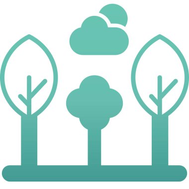 Ağaç. Web simgesi basit illüstrasyon