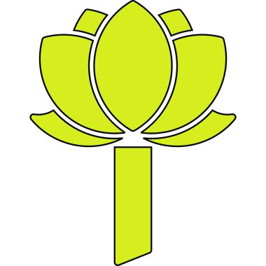 Bir çiçeğin vektör illüstrasyonu