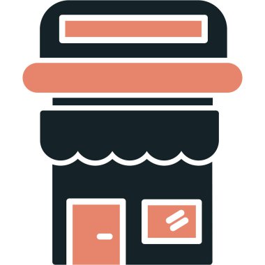 Dükkan. Web simgesi basit illüstrasyon