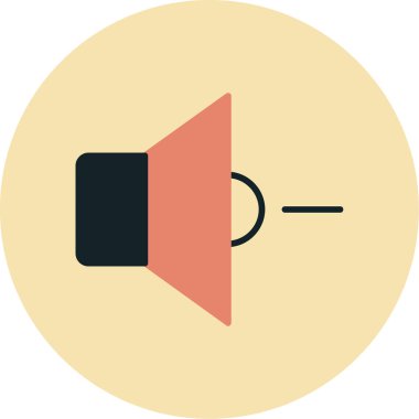 Konuşmacı. Web simgesi basit illüstrasyon