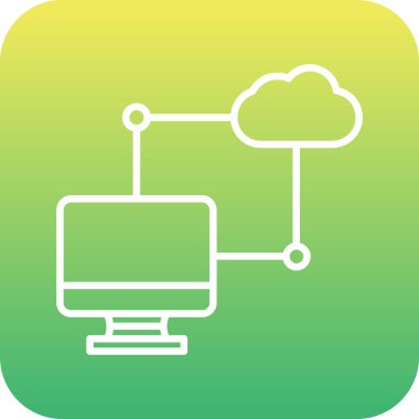 Bulut simgesinin vektör illüstrasyonu