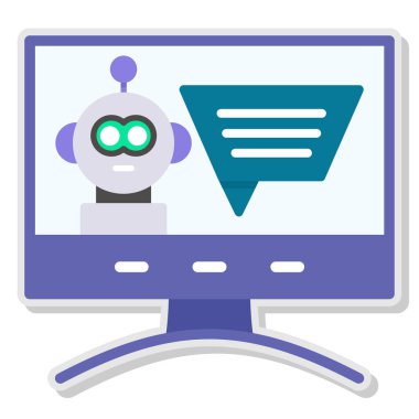 robot sohbet ileti simgesi