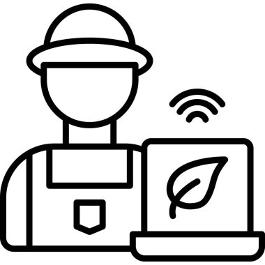 Dizüstü bilgisayar simgesi vektör çizimi