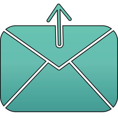 Zarf simgesi. Web için posta vektör simgelerinin özet çizimi