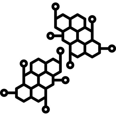 Kimyasal molekül vektör simgesi