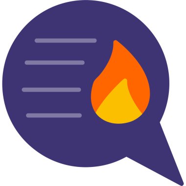 Alevler. Web simgesi basit illüstrasyon