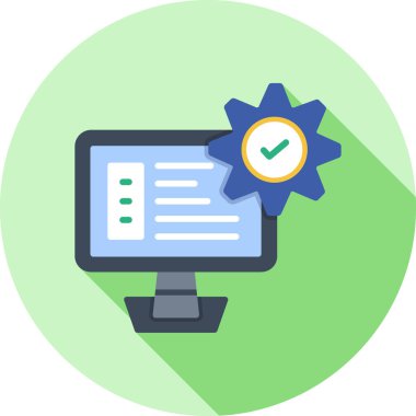 Kontrol listesi vektör tasarımlı dizüstü bilgisayar