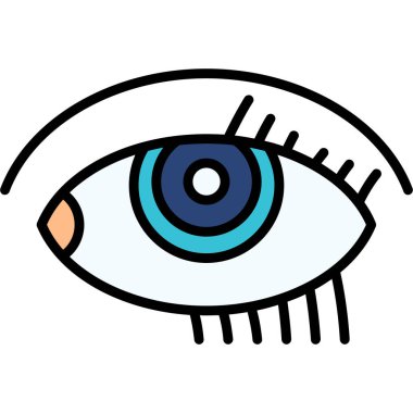 Göz simgesi. Web için göz vektör simgelerinin özet çizimi.