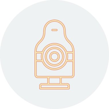 Benzersiz CCTV kamera çizgisi vektör simgesi