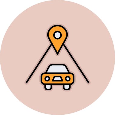 araba simgesi vektör illüstrasyonu