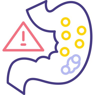 Mide. Web simgesi basit tasarım