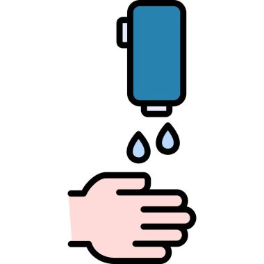 El dezenfektanı ikonu. vektör illüstrasyonu