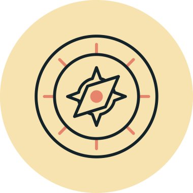 Pusula simgesinin vektör illüstrasyonu