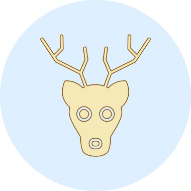 geyik vektör simgesi. Basit resimleme