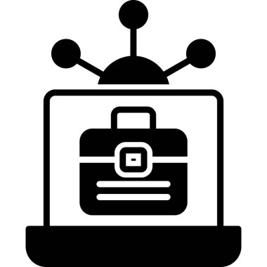 Çanta. Web simgesi basit illüstrasyon