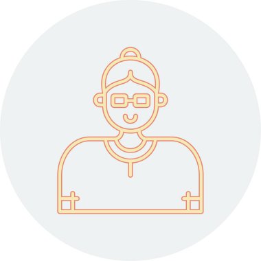 Gözlük simgesi vektör illüstrasyon tasarımlı adam avatarı