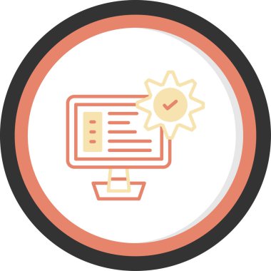 Dizüstü bilgisayar simgesi vektör çizimi