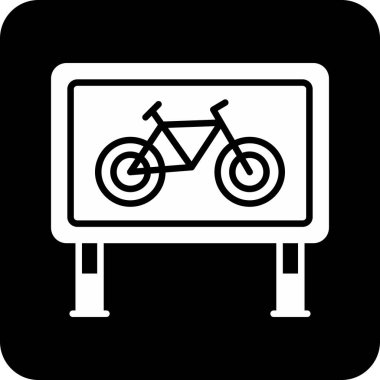 Bisiklet simgesi, vektör illüstrasyonu